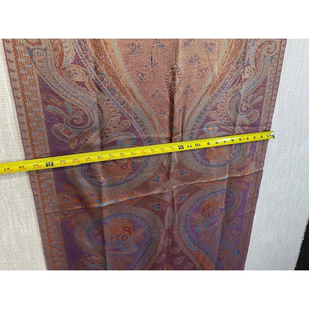 Bohemian Paisley Jacquard Table Runner Scarf Wrap Copper Purple - 051/1 (114)